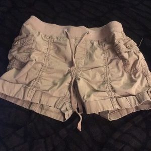 beige shorts
